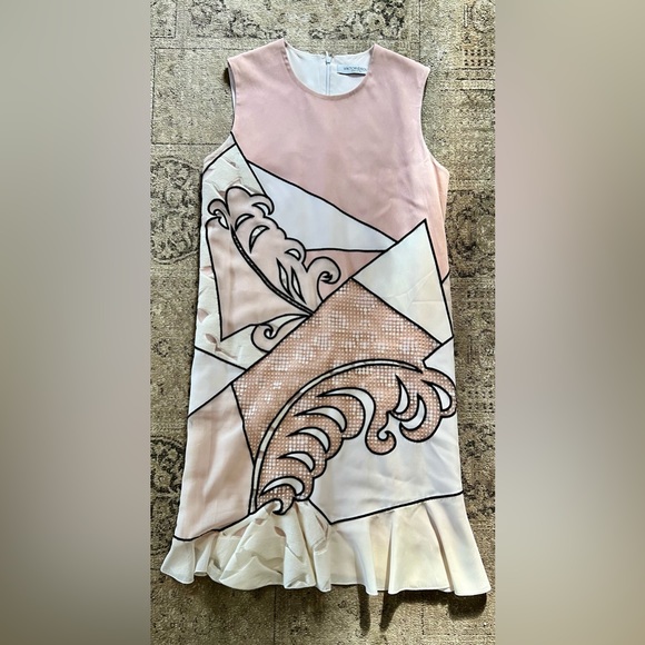 VIKTOR & ROLF Italian Collage Style Dress Lined With Silk Size XS - Picture 7 of 11